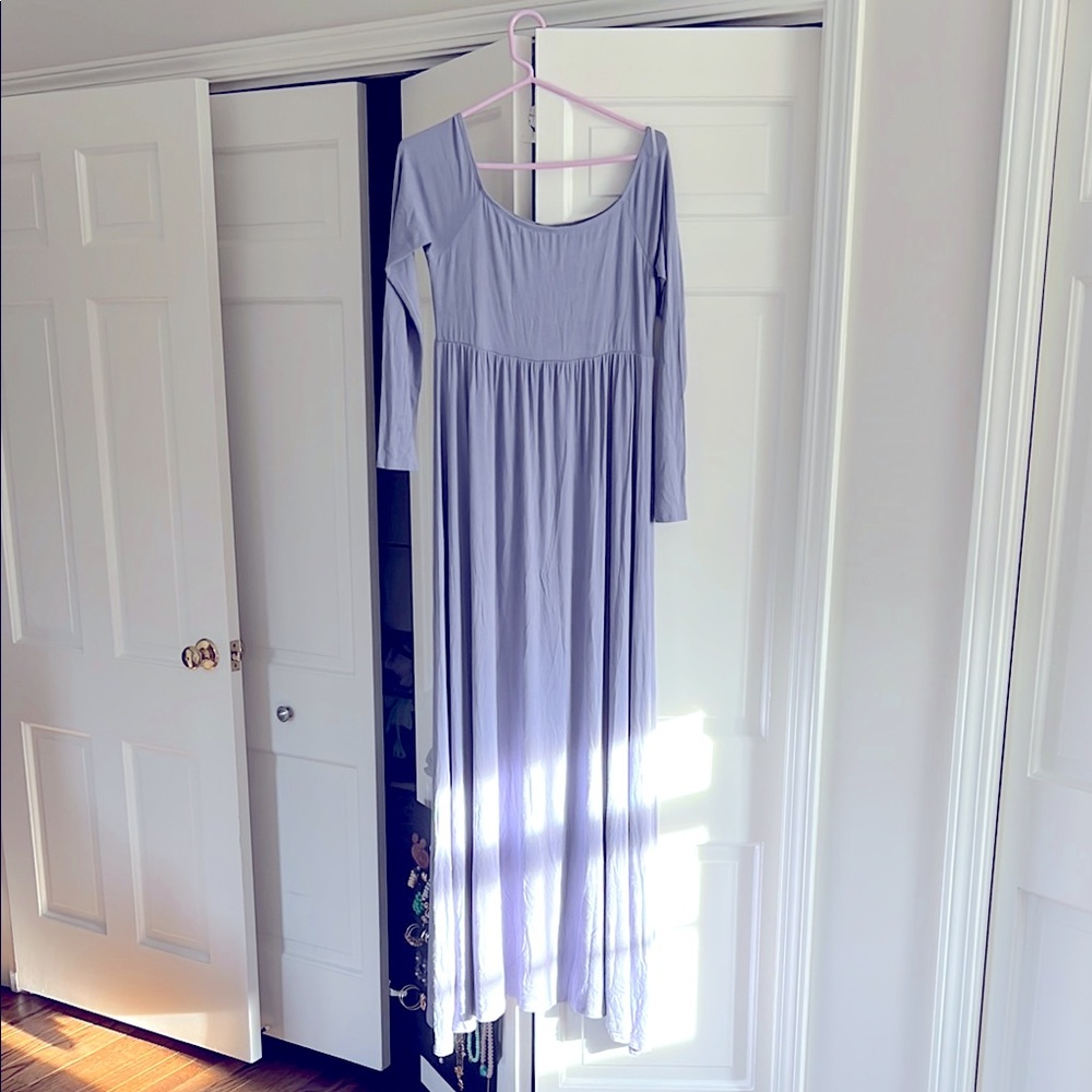 NWT Elegant Lavender Maxi Dress Pink Blush maternity size large